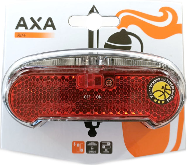 AXA Riff Battery - Fiets Achterlicht - LED Fietsverlichting op Batterij - 50-80 mm - Rood