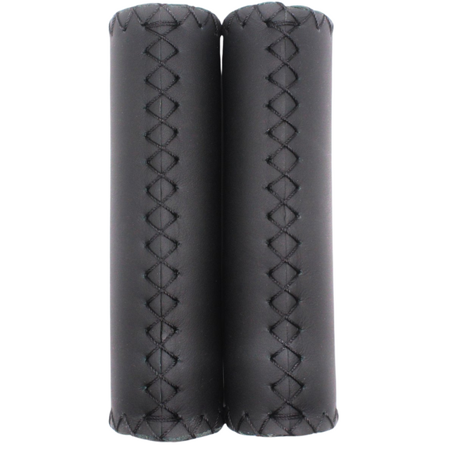 PerfectGrip-Fahrradgriffe – Ledergriffe – 13 cm pro Seite – links + rechts – schwarzer Fahrradgriff