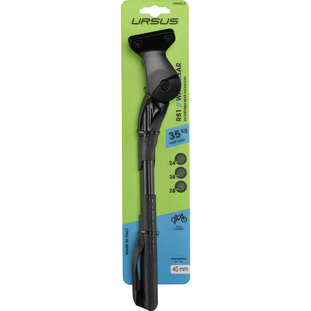 Ursus Wave Achterstandaard Verstelbaar 24–28 Inch – 40mm Montage – Max 35 kg Zwart