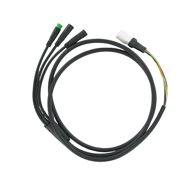 Amslod Displaykabel UART 135 cm – Middenmotor Kabel met Ronde Stekker en Remsensor Aansluitingen