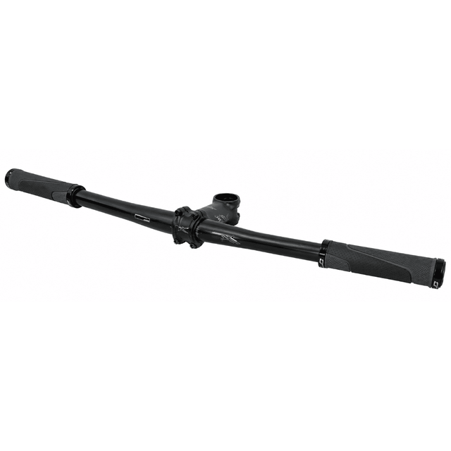 XLC Flatbar MTB Stuur 560 mm + All Ride Stuurpen 110 mm + Ringo Handvatten – 31,8 mm | Zwart