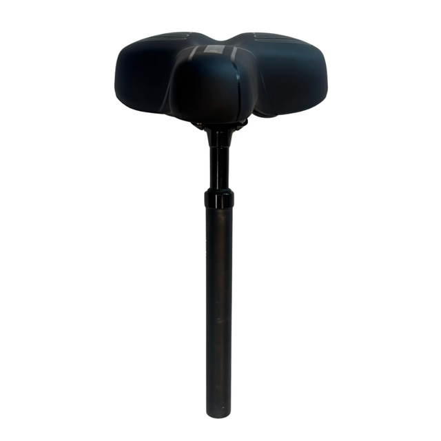 Amslod E-Drifter+ Fietszadel + verende Zadelpen 27.2mm - Zwart – Gel Zadel voor E-bike (Unisex)