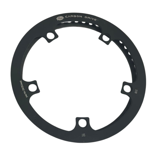 Gates Carbon Drive 50T Ritzel | 5-Loch | Lochkreis 130 mm | Schwarz mit Schutzkante