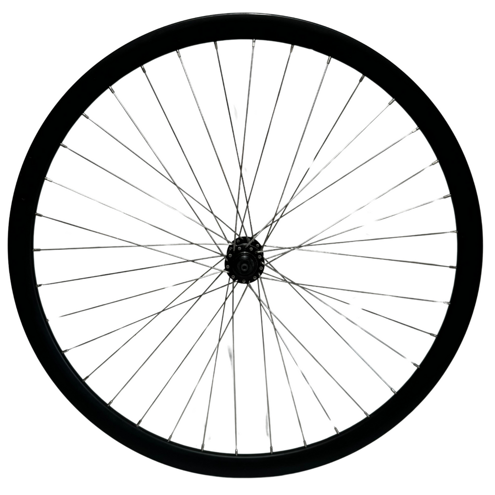 Voorwiel met Shimano Deore HB-M6000 naaf - 28 inch - Zwart - Schijfrem - 622x19C