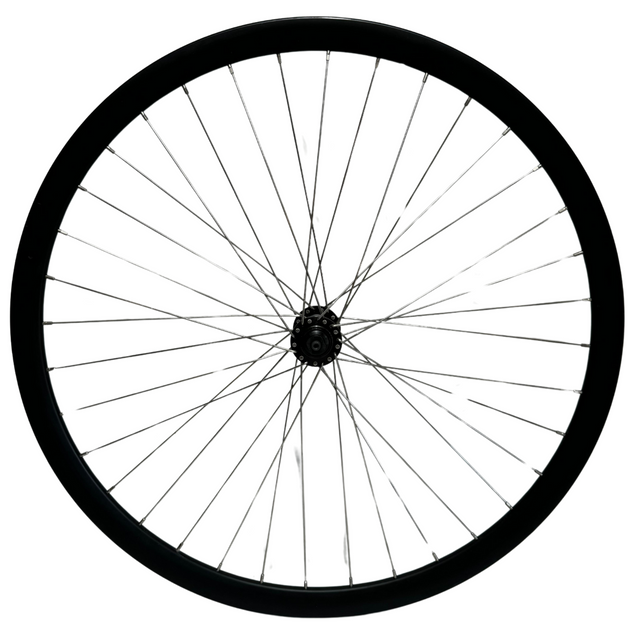 Voorwiel met Shimano Deore HB-M6000 naaf - 28 inch - Zwart - Schijfrem - 622x19C