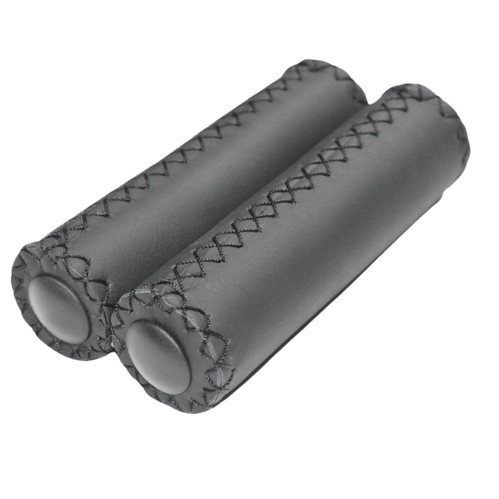 PerfectGrip-Fahrradgriffe – Ledergriffe – 13 cm pro Seite – links + rechts – schwarzer Fahrradgriff