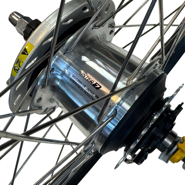 26 inch achterwiel voor bakfiets | Shimano Nexus Inter 7 | SG-C3001-7R | Babboe | Compleet | Zwart