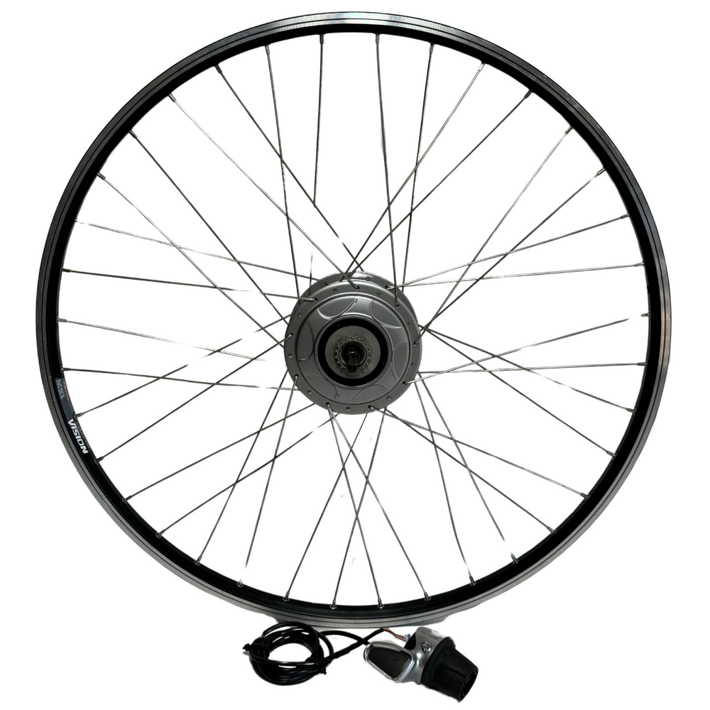 Bicycle wheel with NuVinci N360 hub + NuVinci Harmony shifter / adjuster - 622x19C