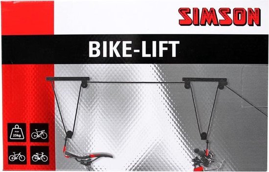 Simson Fietslift ophangsysteem - sterk - tot 54 kg - 3 meter hoogte - E-Bike - TÜV