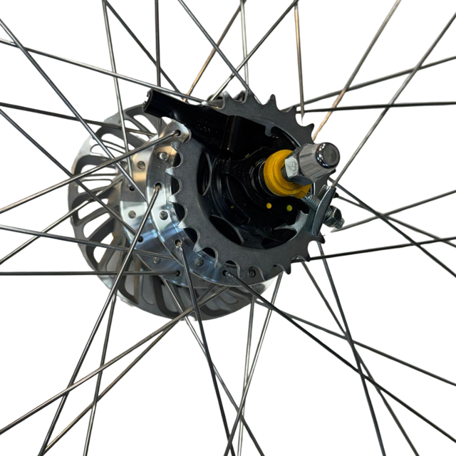 26 inch achterwiel voor bakfiets | Shimano Nexus Inter 7 | SG-C3001-7R | Babboe | Compleet | Zilver