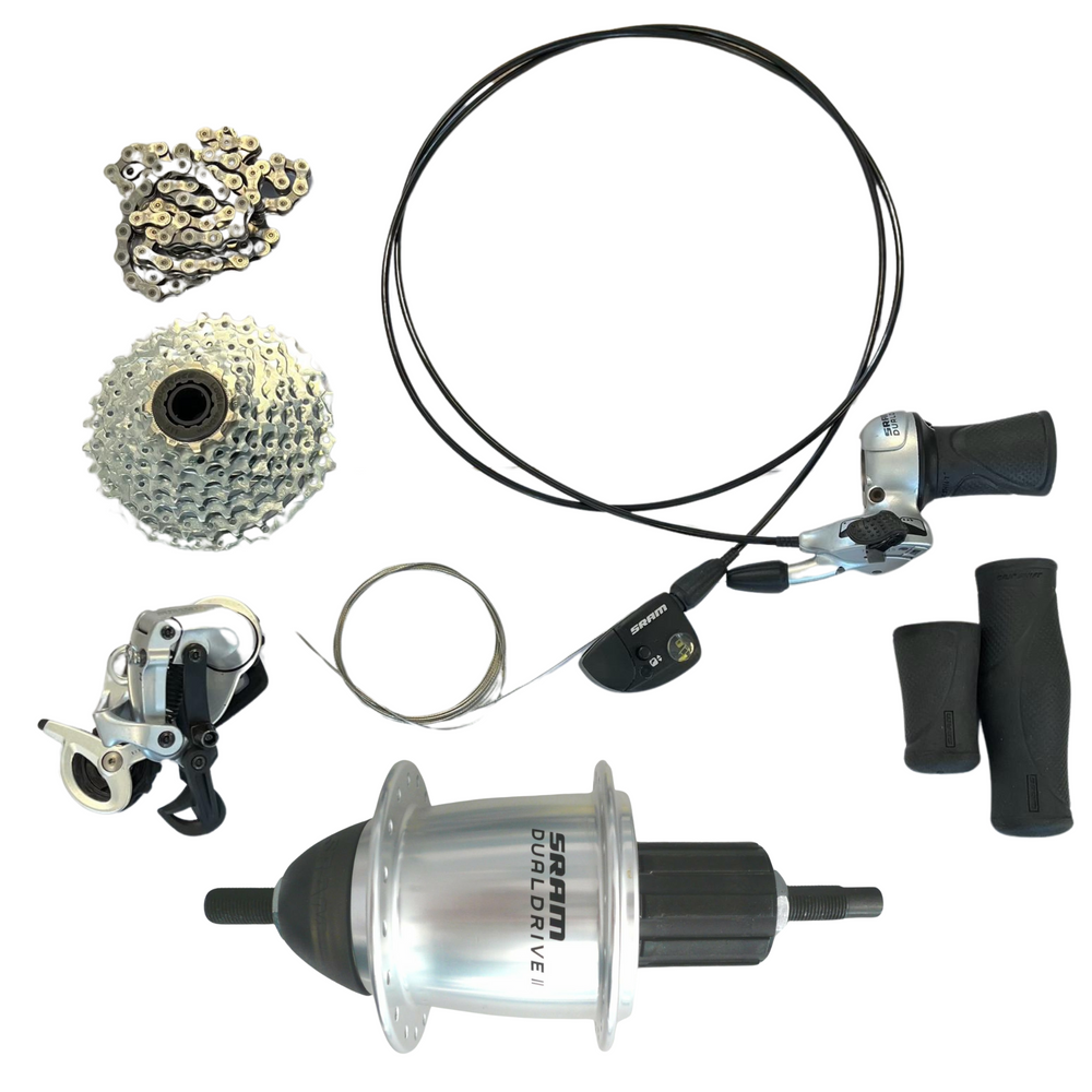 SRAM Dualdrive Versnellingsset COMPLEET - Shifter - Naaf - Derailleur - Cassette - Ketting - Handvatten