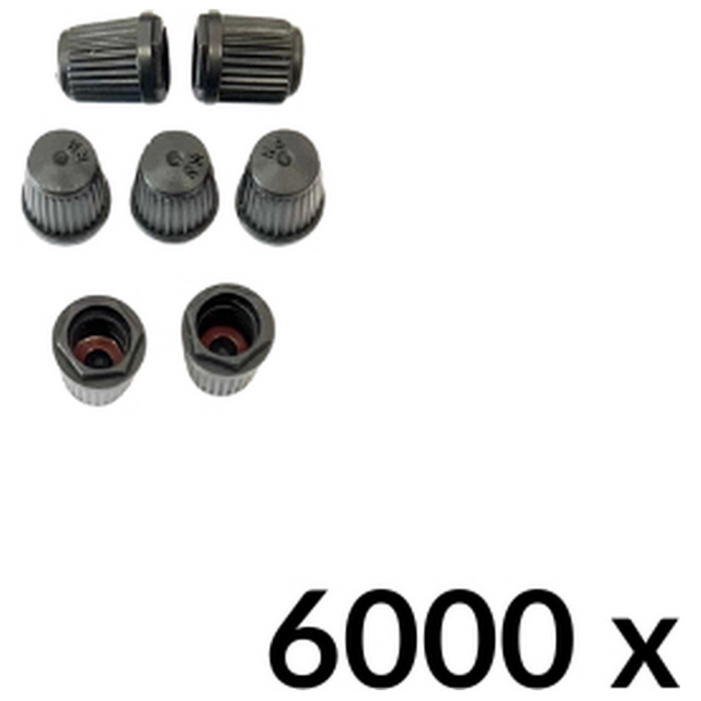 Ventieldopjes Fiets Grootverpakking 6000 stuks - Zwart - Hollands ventiel (DV)