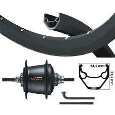 KGS ACHTERWIEL 28 INCH (622) VELG ZWART SPAAK ZWART NEXUS 7 RB ZWART