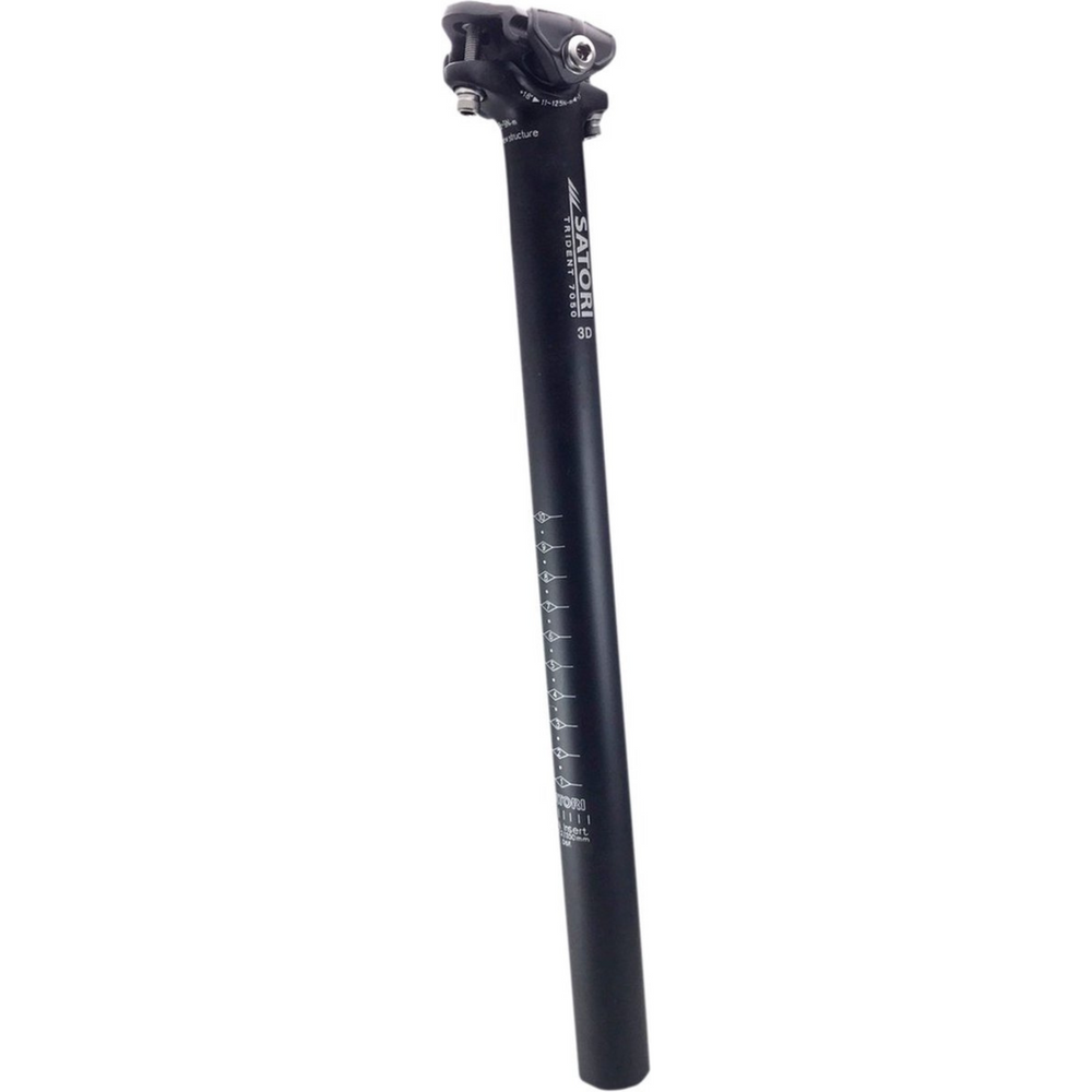 Satori Trident Zadelpen Ø27.2mm x 300mm Aluminium, Zwart