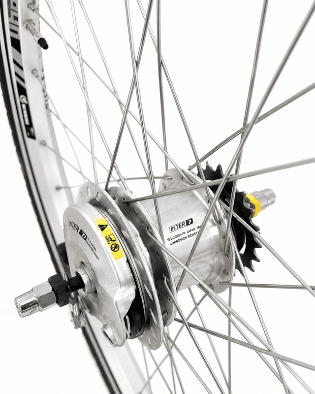 Babboe Achterwiel 26 Inch Shimano Nexus 7 SG-C3001-7R – Rollerbrake | Compleet met Band | Zilver