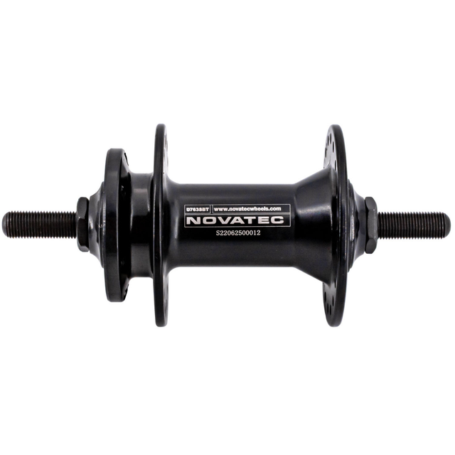 Novatec D763SBT Voornaaf 36G 6-Bouts Zwart – J-Bend Naaf voor E-bike & Babboe Bakfiets