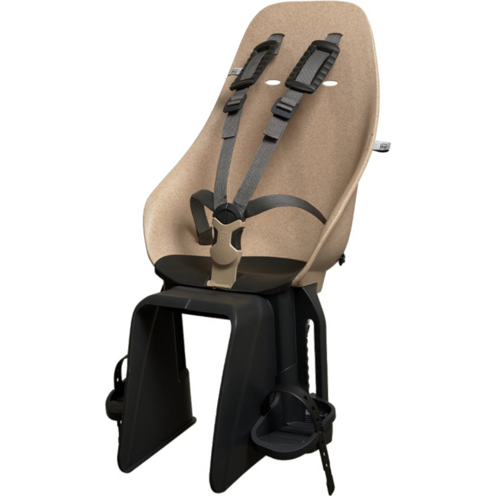 Urban Iki Bio Bicycle Seat Rear - Oishi Beige/ Bincho Black - Black/Beige - Child Seat