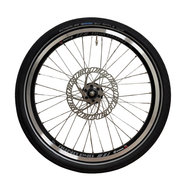 Novatec D763SBT Voorwiel 20 Inch – Babboe OEM Wielset met Schijfrem & Schwalbe Big Apple
