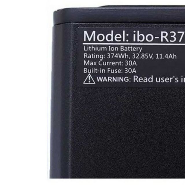 Babboe accu | REFURBISHED | R37 | 375 Wh | 32.85V | 11.4Ah | Zwart | HWWX-737