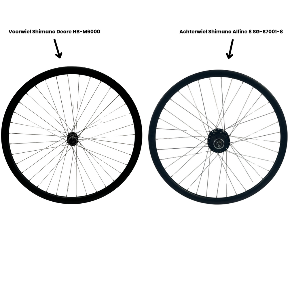 DEAL!! Fietswiel set 28 inch | Voor + Achter | Shimano Deore HB-M6000 | Shimano Alfine 8 naaf |