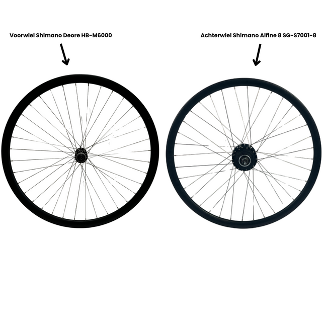 DEAL!! Fietswiel set 28 inch | Voor + Achter | Shimano Deore HB-M6000 | Shimano Alfine 8 naaf |
