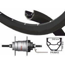 KGS ACHTERWIEL 28 INCH (622) VELG PRIMAX/ZAC 2000 VELG ZWART/ZWART NEXUS 3 ROLLERBR