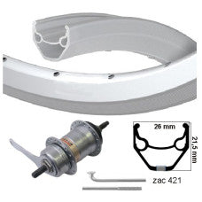KGS Achterwiel 28 Inch (622) Shimano Nexus 3 Remnaaf – Zac 421 Velg Zilver | RVS Spaken