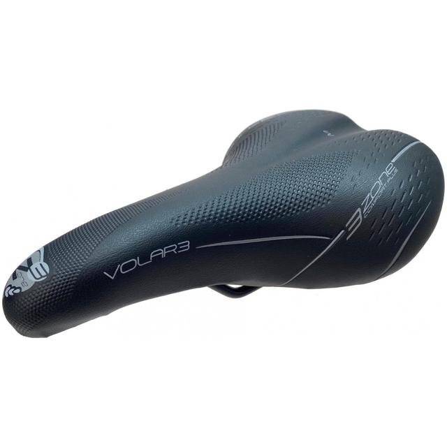 Selle Bassano Volare M X33 Heren Fietszadel – Comfort 3-Zone Zadel Zwart (Medium)