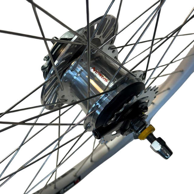 26 inch achterwiel voor bakfiets | Shimano Nexus Inter 7 | SG-C3001-7R | Babboe | Compleet | Zilver