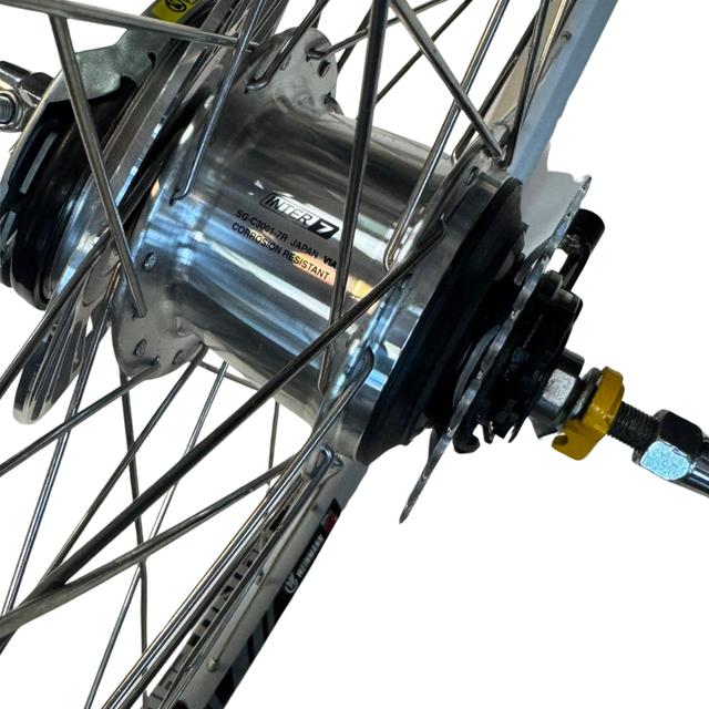 26 inch achterwiel voor bakfiets | Shimano Nexus Inter 7 | SG-C3001-7R | Babboe | Compleet | Zilver