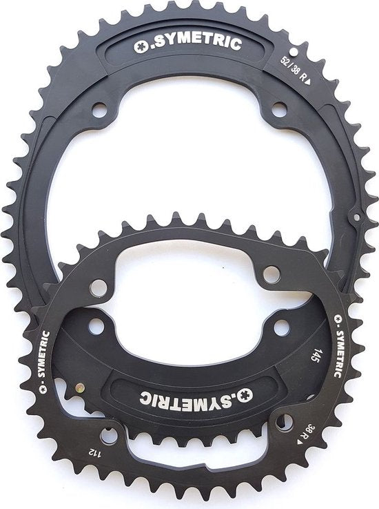 Stronglight kettingblad Osymetric (steek 145/112mm) 11v zwart - Route/Road