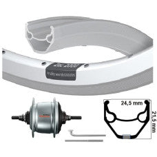 KGS ACHTERWIEL 28 INCH (622) VELG ZILVER NEXUS 8 ROLLERBRAKE