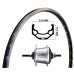 KGS Achterwiel 28 Inch (622) Shimano Nexus 7 SG-C3001-7R Rollerbrake – ZAC 19 Velg Zwart/Zilver | RVS Spaken