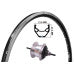 KGS ACHTERWIEL 28 INCH (622) VELG ZWART/ZILVER NEXUS 7 ROLLERBR ZILVER