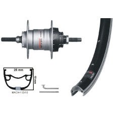 KGS ACHTERWIEL 28 INCH (622) VELG ZWART/ZILVER NEXUS 3 R.BRAKE