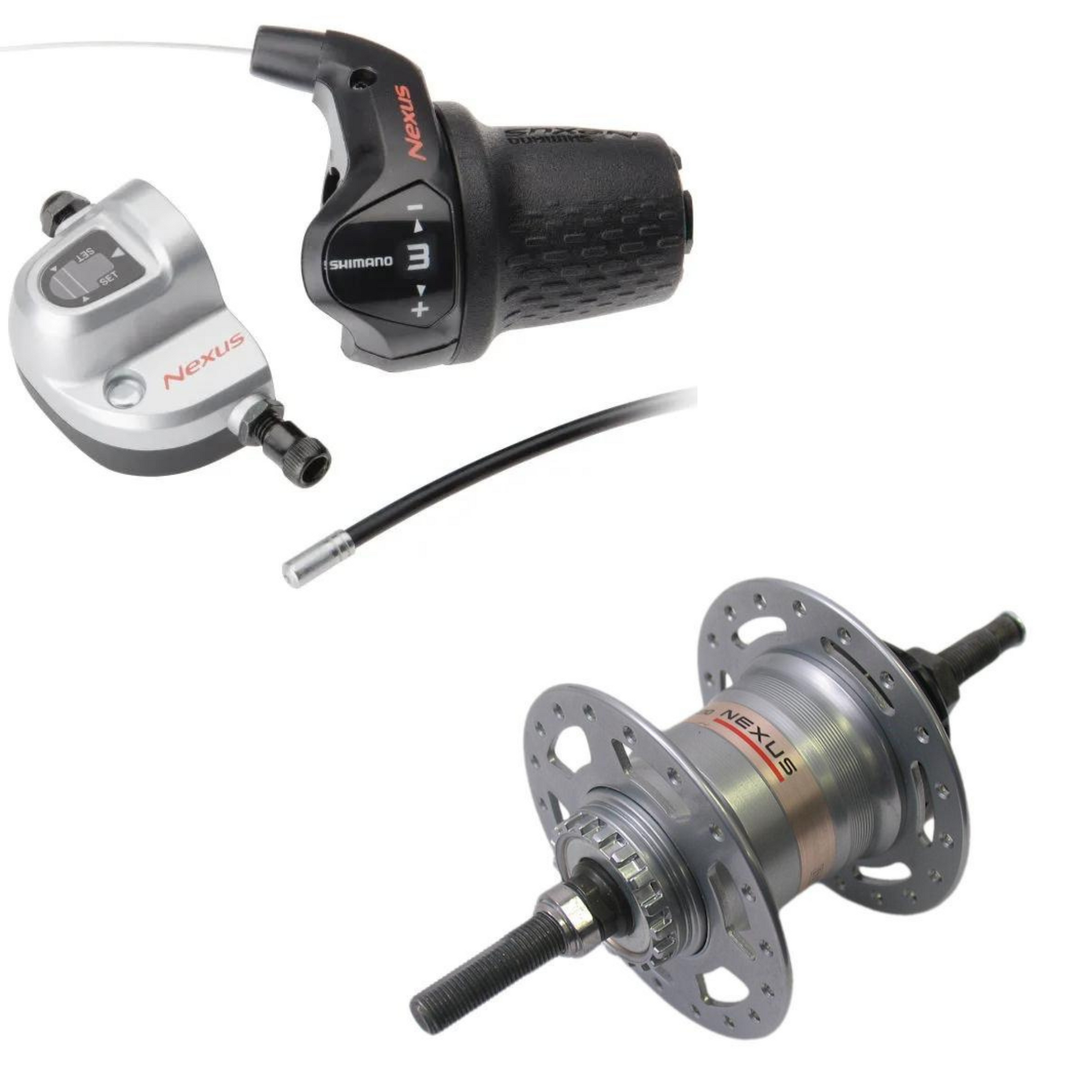 Moyeu Shimano Nexus 3 Vitesses SG-3R40 – Frein à Rouleau, 36 Trous, Argenté, Pour Vélo De Ville