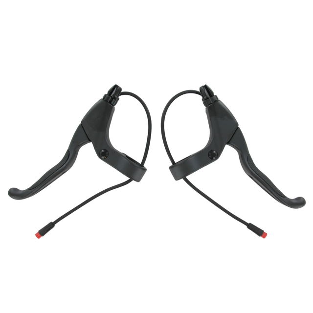 Amslod Remgreepset met Sensor Rood 2-Pins – E-bike Remhendels Links & Rechts