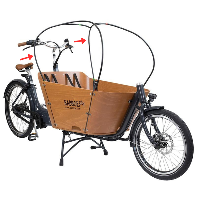 Babboe City Achterste Tentstangenset HWWX-6619 – 2-delig | Voor Regentent