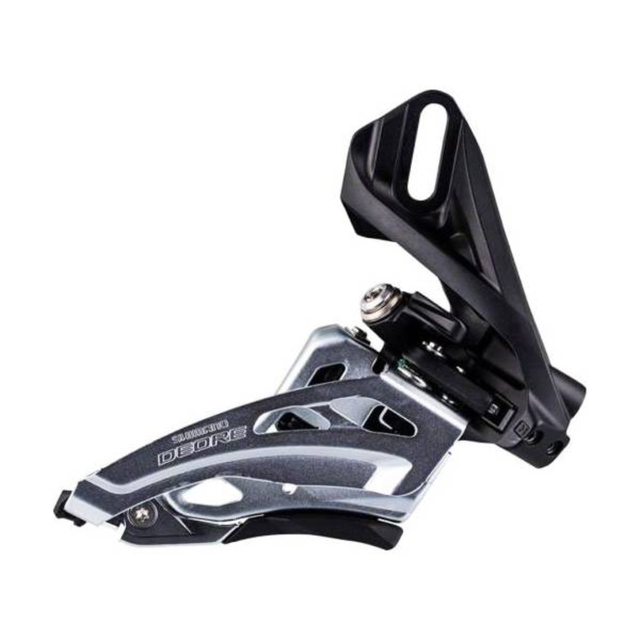 Shimano Deore M617 Voorderailleur 2 x 10V F-Pull - Zwart