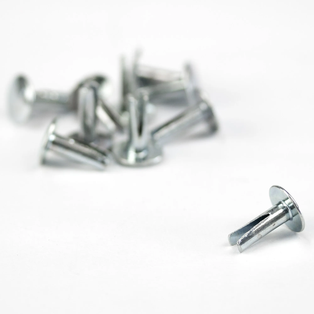 Lepper zaded splitnieten | Zilver|  set á 10 | Origineel