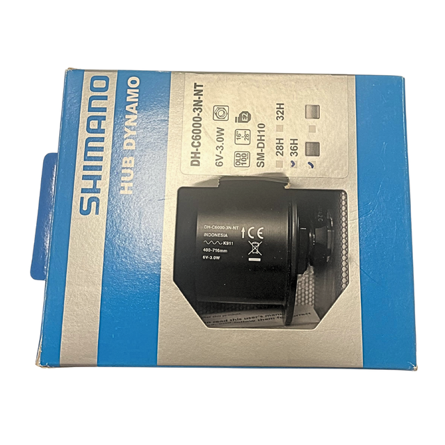Shimano Vorderradnabe | DH-C6000-3N-NT | 6-fach | 3-fach | 36 g | Schwarz