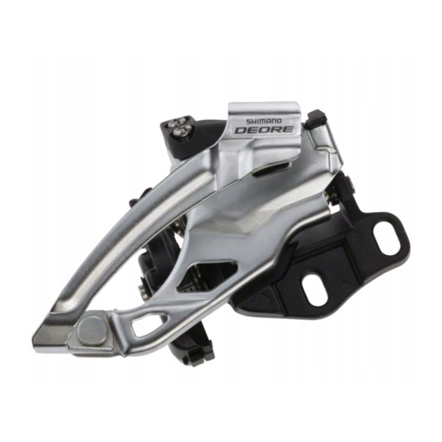 SHIMANO Deore FD-M615-E2 voorderailleur | Zilver/Zwart | 2x10sp