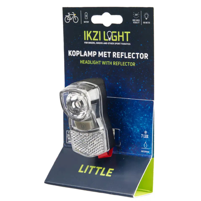 IKZI Light Little XC-210 Koplamp 7 Lux Batterij LED – Voorvorkmontage Zwart