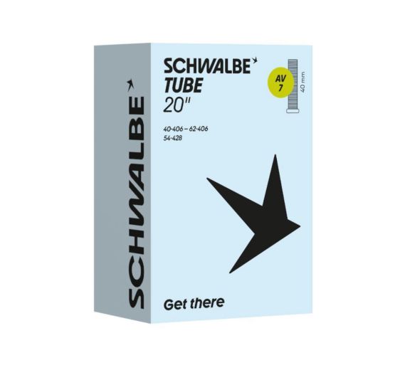 Schwalbe Binnenband AV7 20 Inch – Auto Ventiel 40 mm | 40/62-406 | 20 x 1.50-2.50