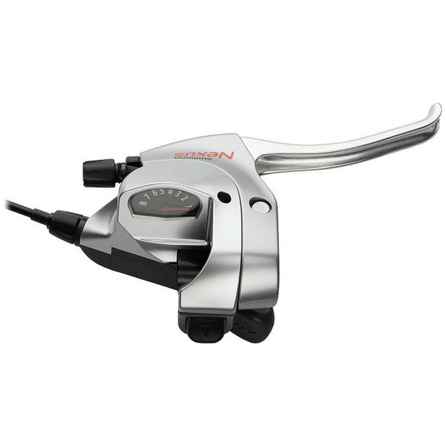 Shimano Nexus 8 duimversteller met greep zilver ST-8S20 - WERKPLAATSVERPAKKING