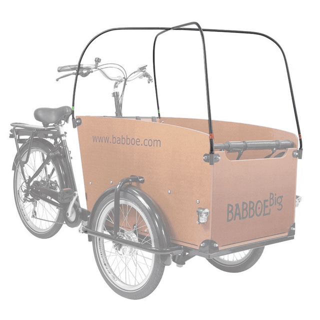 Babboe Big Stangenset Regenverdeck & Sonnendach Schwarz – HWWX-6610