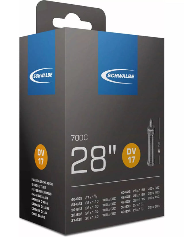 Binnenband 28" Schwalbe DV17 28x11/4-13/8-11/2-175 DV 40mm